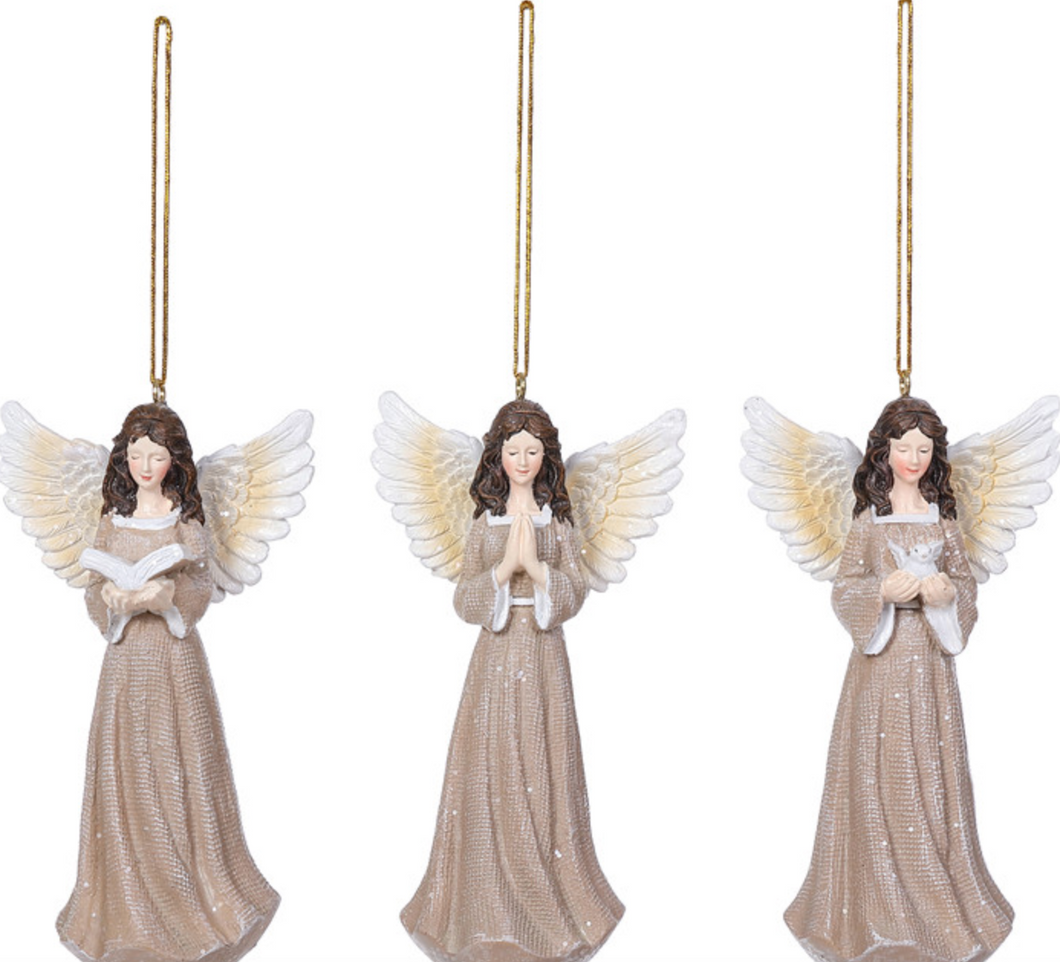 Resin Gold Angel Ornament (3 Styles)