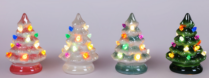 Ceramic Iridescent Light Up Tree (4 Colors)