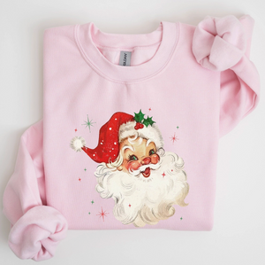 Red Retro Santa Claus, Christmas Vintage Classic Sweatshirt