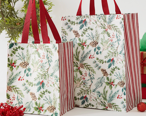 Holiday Sprigs Reusable Tote