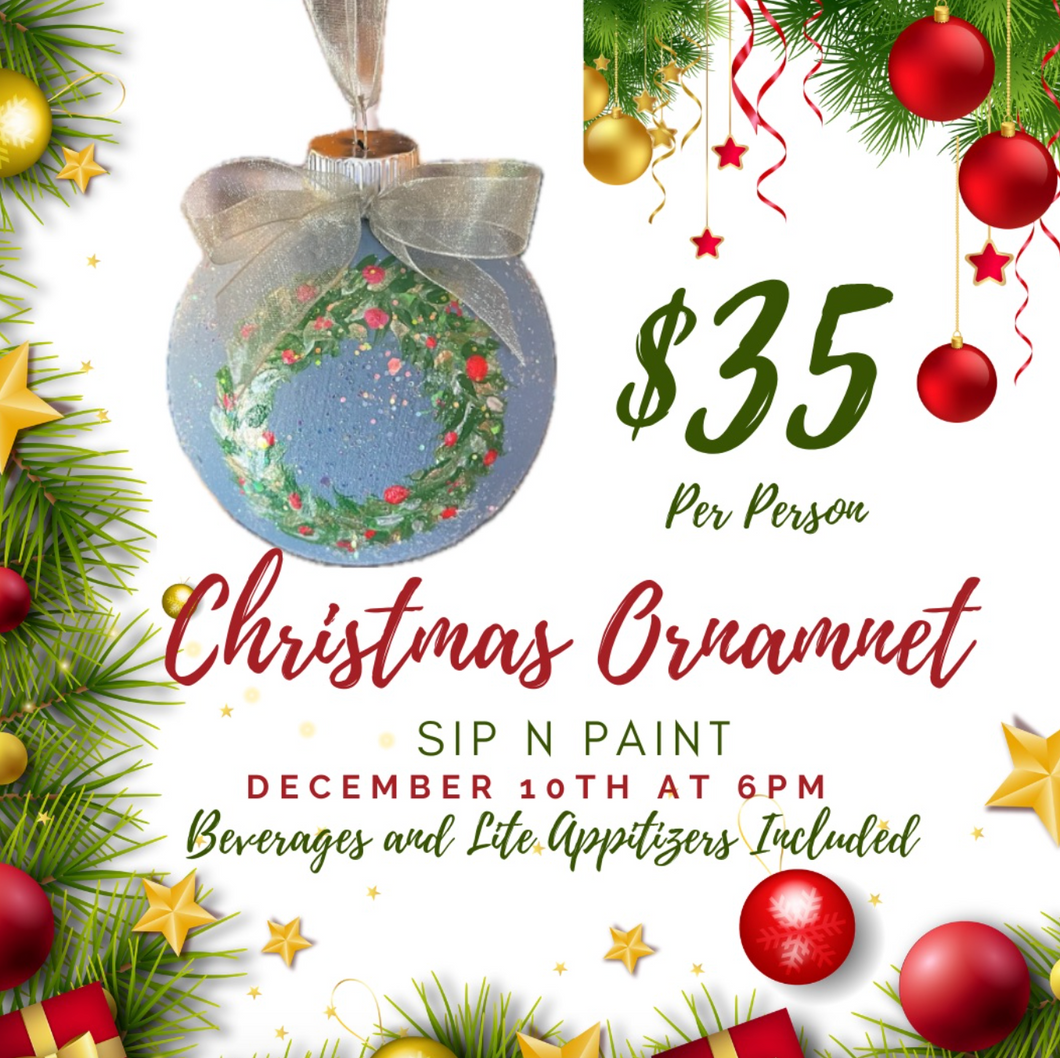 Christmas Ornament Sip & Paint Class