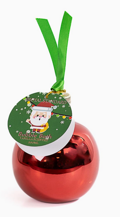 Festive Santa Bubble Bath Ornament Vanilla Scented