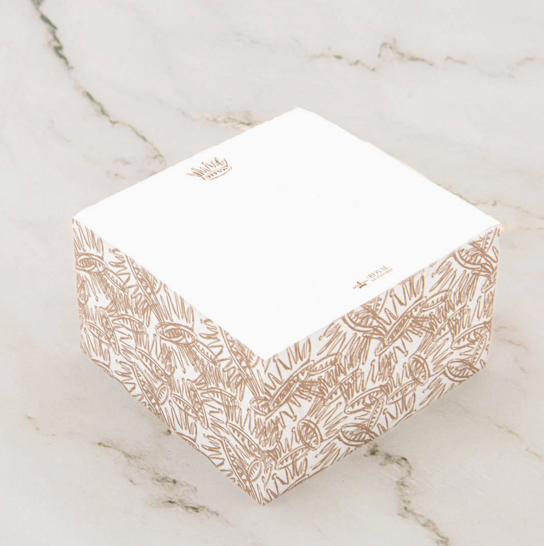 La Couronne Note Cube White/Gold 3x3