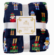 Load image into Gallery viewer, Nutcracker March Throw Navy/Multi 50x60