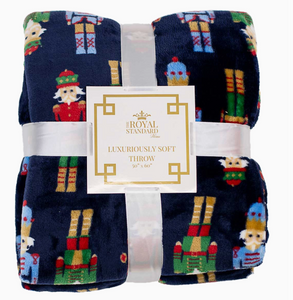 Nutcracker March Throw Navy/Multi 50x60