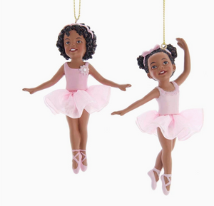 4.25"African Ballerina Girl Ornament