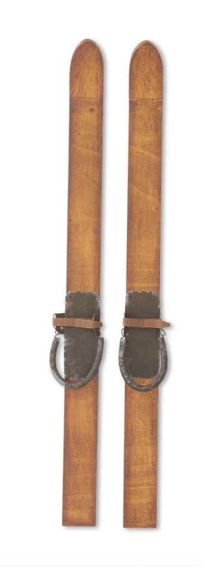 Pair of 24 Inch Decorative Wooden Skis