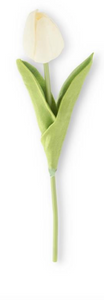 10.5 Inch White Real Touch Mini Tulip Stem