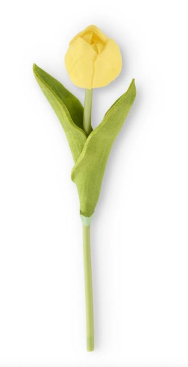 10.5 Inch Yellow Real Touch Mini Tulip Stem