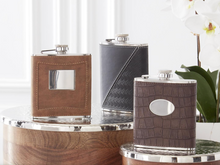 Load image into Gallery viewer, Assorted Leather Flasks (3 Styles)