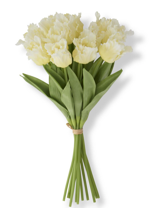 13 Inch Yellow Real Touch Parrot Tulip Bundle (12 Stems)