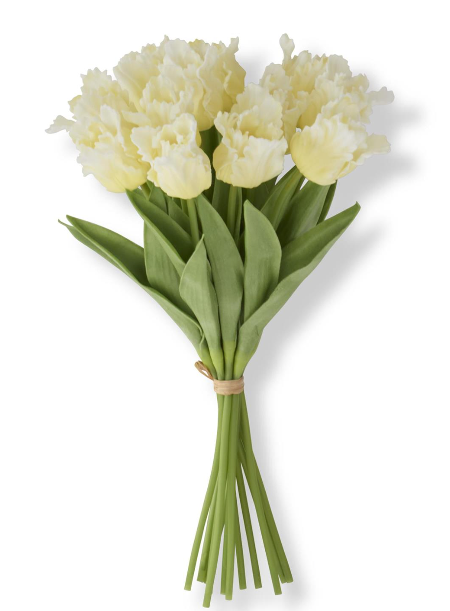 13 Inch Yellow Real Touch Parrot Tulip Bundle (12 Stems)