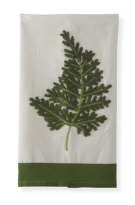 28 Inch Embroidered Fern Guest Towels (2 Styles)