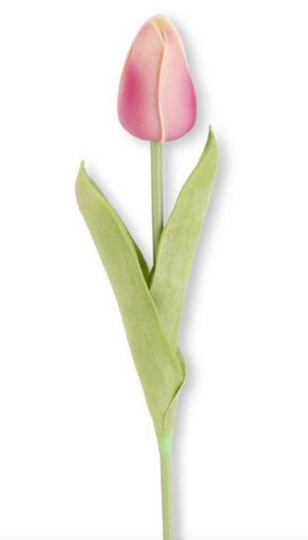 10.5 Inch Mauve Real Touch Mini Tulip Stem