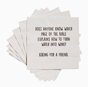 Does Anyone Know Which Page of the Bible Cocktail Napkins