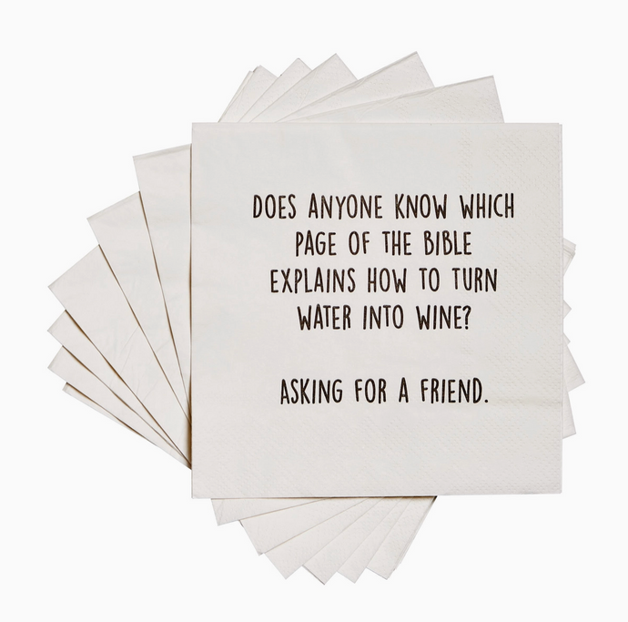 Does Anyone Know Which Page of the Bible Cocktail Napkins
