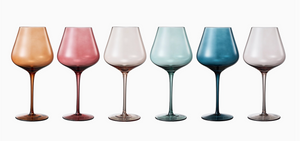 Pastel Large Colored Crystal Wine Glass