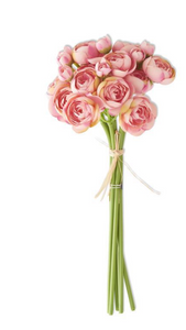 11 Inch Pink Mini Ranunculus Bundle (7 Stems)