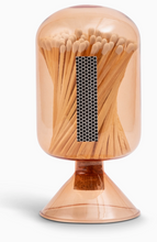Load image into Gallery viewer, Matches in Glass Bottle Cloche Small - Amber