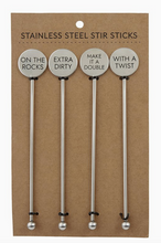 Load image into Gallery viewer, Stainless Steel Stir Sticks - Cocktails