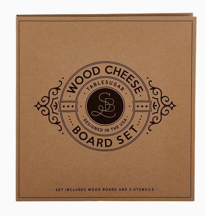 Wood Cheese Board Book Box