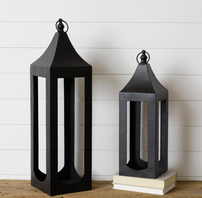 Black Metal Lantern (2 Sizes)