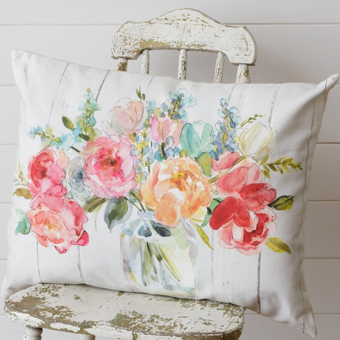 Pillow - Watercolor Flowers