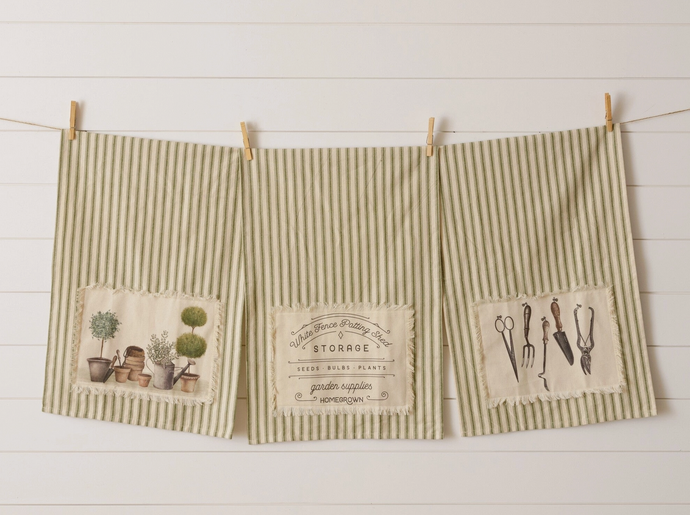 Tea Towels - Gardening Tools and Topiaries