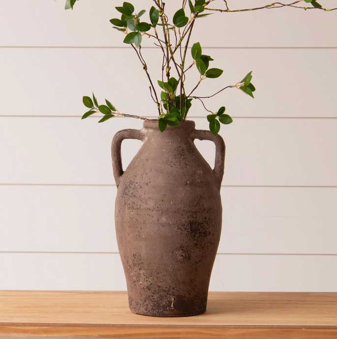 Weathered Tuscan Vase with Handles