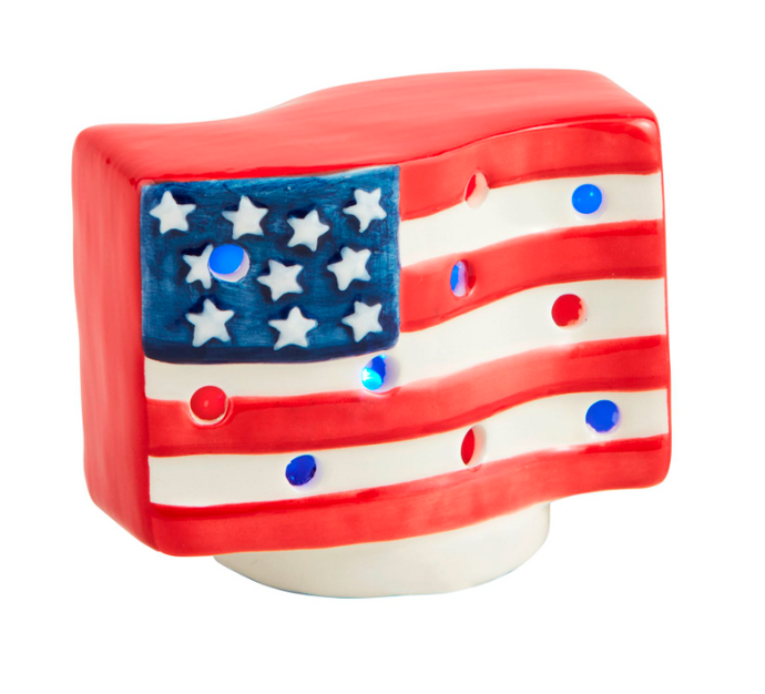 American Flag Light-Up Sitter