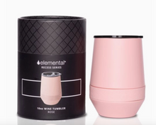 Load image into Gallery viewer, Tumbler - 10oz Stemless Wine Rose Stainless Steel