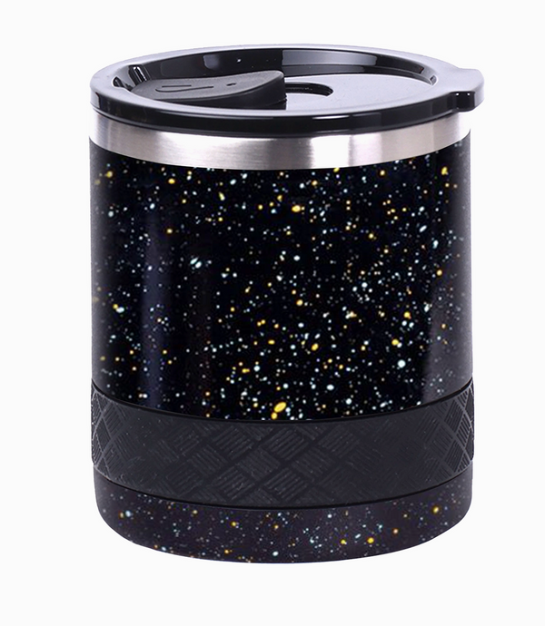 Tumbler - 10oz Recess Lowball Black Speckle Stainless Steel