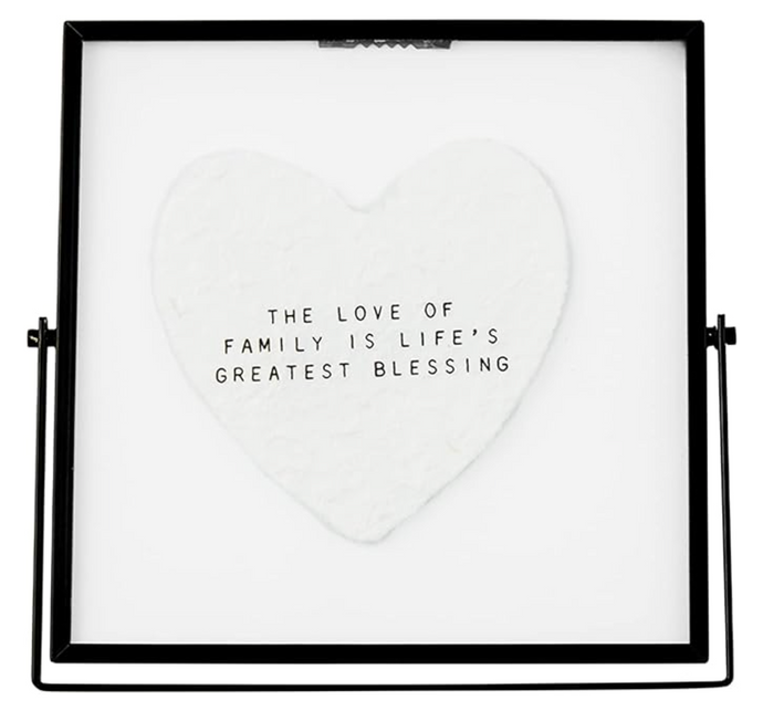 BLESSING HEART GLASS PLAQUE