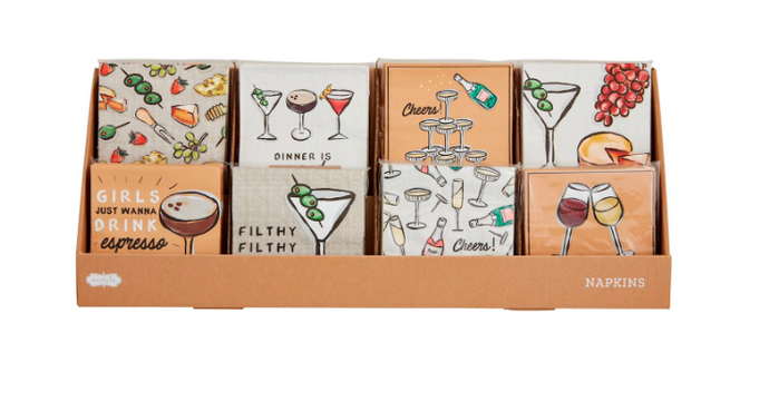 Bar Napkin Sets (8 STYLES)