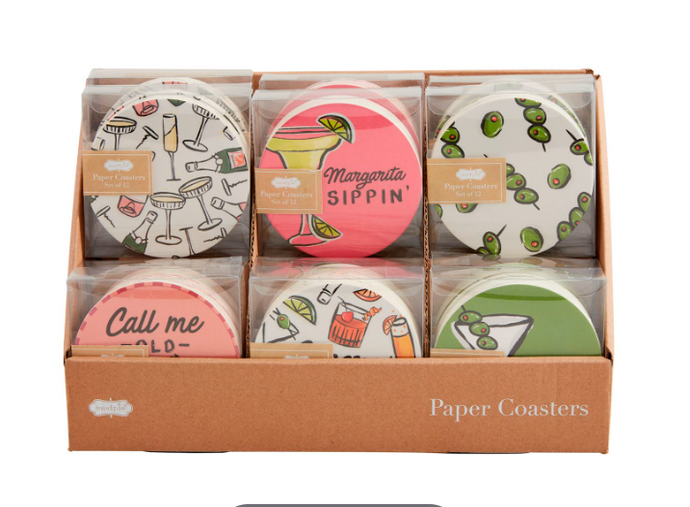 Cocktail Paper Coaster Sets