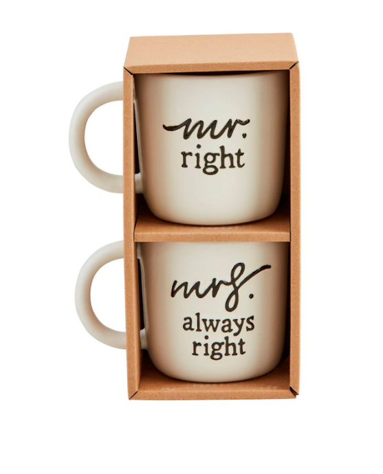 Mr. Right & Mrs. Always Right Mug Set
