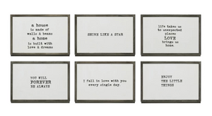 Frame with Easel and Saying, 6 Styles