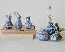 Load image into Gallery viewer, Hand-Stamped Stoneware Vases, 3 Sizes