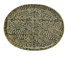 Load image into Gallery viewer, Stoneware Platter w/ Wax Relief Botanicals