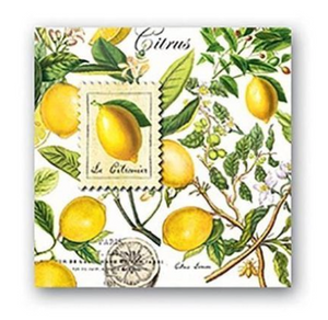 Lemon Basil Cocktail Napkins