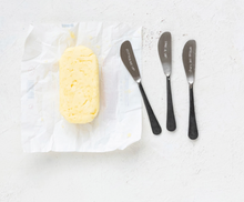 Load image into Gallery viewer, Etched Stainless Steel Butter Knife with Black Handles, 3 Styles