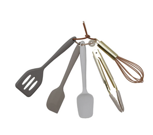 Silicone & Metal Mini Kitchen Tools, Set of 5