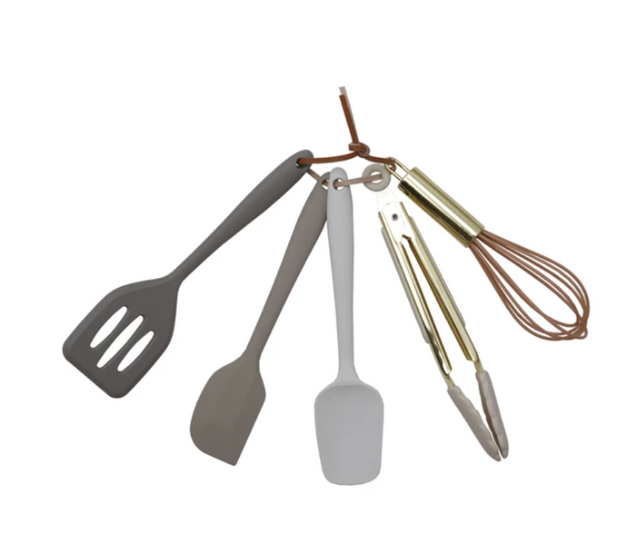 Silicone & Metal Mini Kitchen Tools, Set of 5