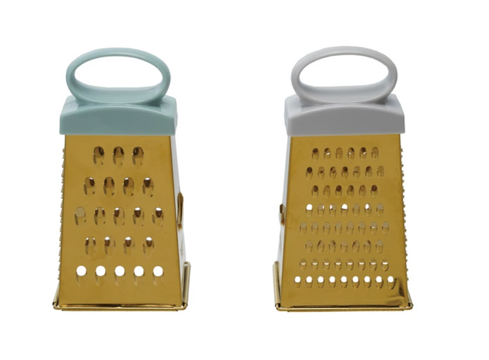 Stainless Steel 4-Sided Grater, Gold Finish, 2 Colors