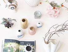Load image into Gallery viewer, Enameled Metal Vase- Pink