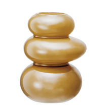 Load image into Gallery viewer, Glass Organic Shaped Vase, Opaque Camel Color