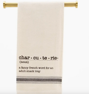 Charcuterie Hand Towel Cream/Black