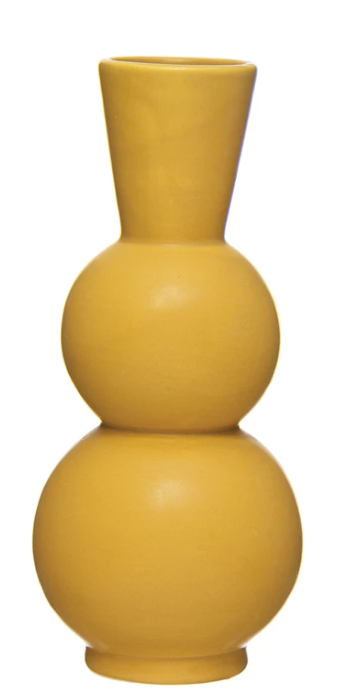 Stoneware Vase - MUSTARD