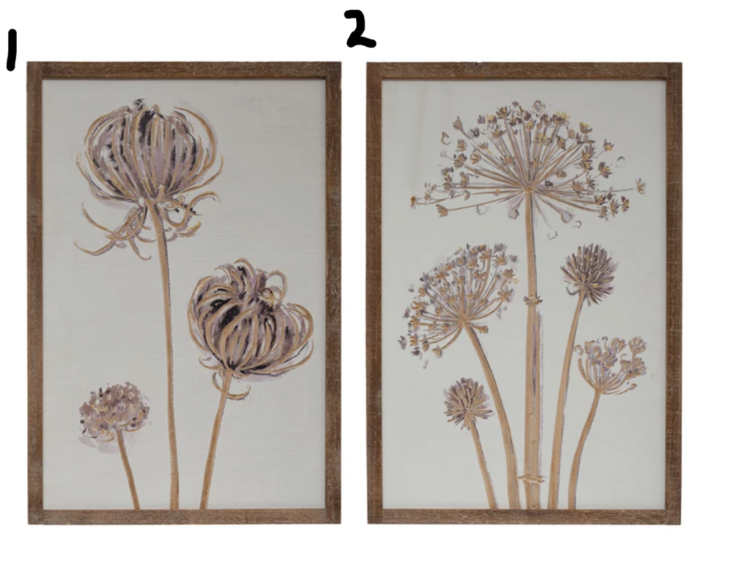 Wall Decor with Flower, 2 Styles