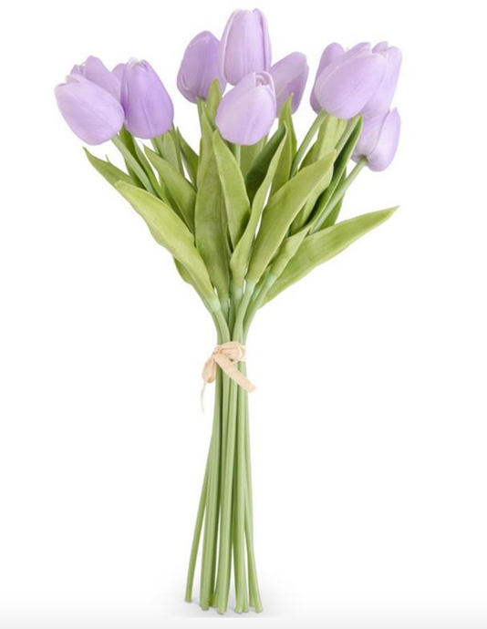 13 Inch Light Purple Real Touch Mini Tulip Bundle
